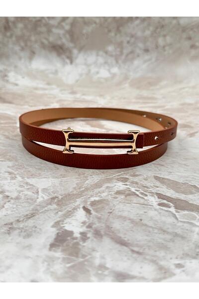 Desre Moda Gold Buckle Thin Belt Dress Belt Shirt Belt Coat Belt Pants Belt