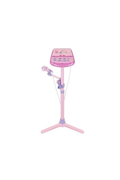 SMARTIC Karaoke machine with adjustable stand and microphone for children, 3 years +, Pink,
