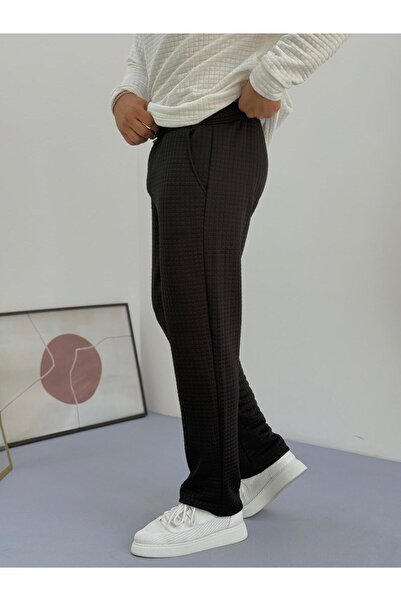 Baycombine35 Ανδρική φόρμα από ύφασμα βάφλα με καπιτονέ σχέδιο