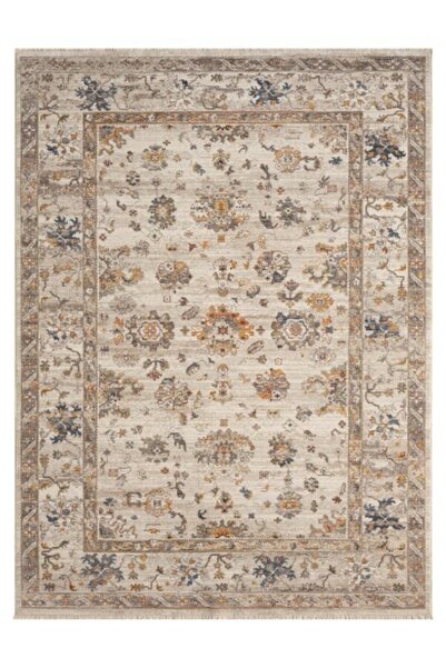 SEYRAN HALI Seyran Halı Asır 253 Krem Etnik Vintage Saçaklı Karel Hali