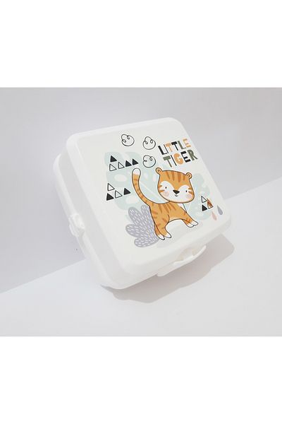 renkli çiçekler Lunch Box 13X13X9 cm Patterned Lunch Box Food Storage Container for School