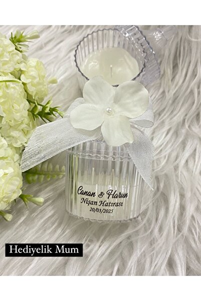 arl etiket tasarım dijital baskı merkezi Mika Şekerlikli Mum 20 Adet