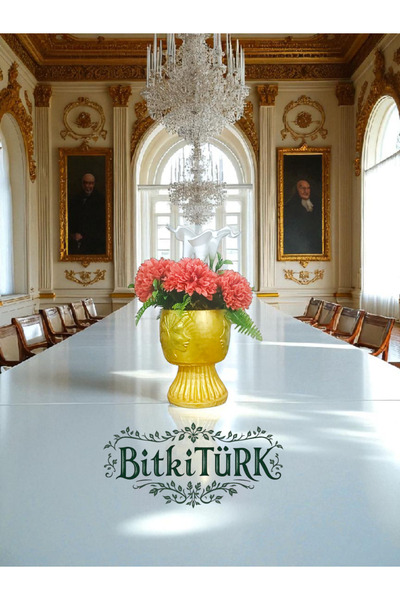 BitkiTÜRK Artificial Flower Arrangement in a Concrete Pot with a Foot Office ...