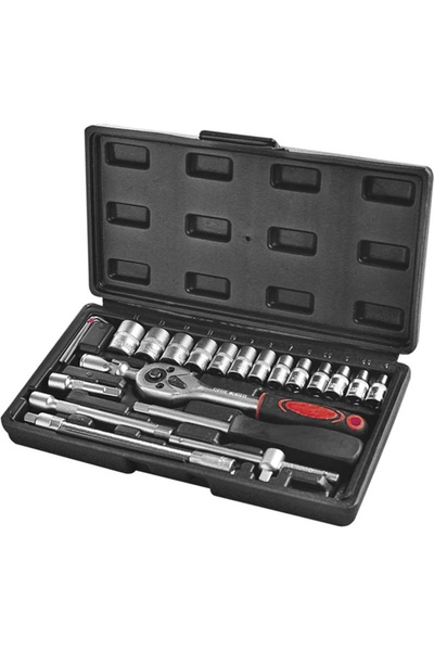 SGTT Trusă de scule cu 25 de piese, chei tubulare de 4-14 mm, clichet de 1/4 ...