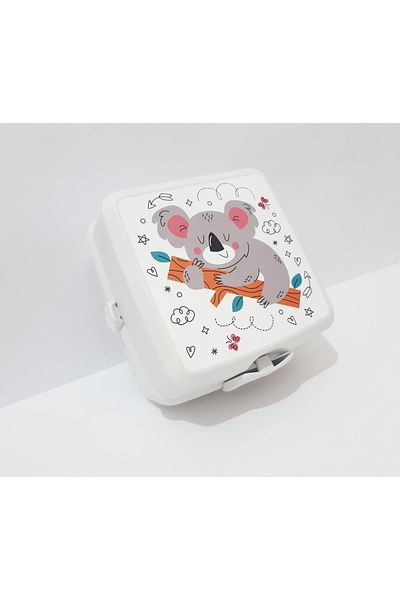 renkli çiçekler Lunch Box 13X13X9 cm Patterned Lunch Box Food Storage Container for School