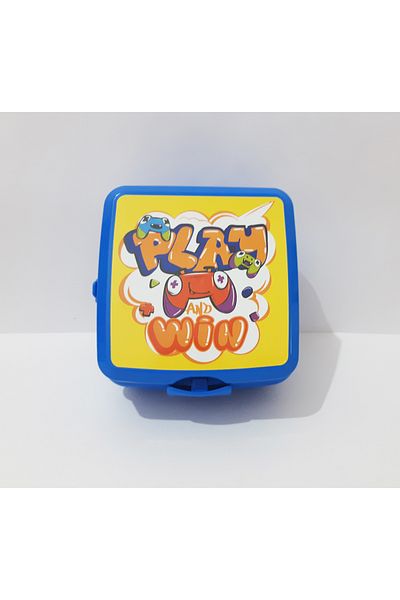 renkli çiçekler Lunch Box 13X13X9 cm Patterned Lunch Box Food Storage Container for School