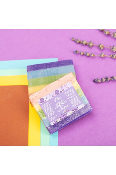Nucul din lavandă Sapun artizanal curcubeu cu lavanda, Nucul din lavanda, 100 gr