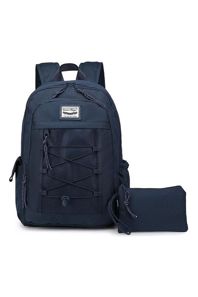 SMART BAGS School Casual Backpack with Laptop Compartment and Mesh Detail