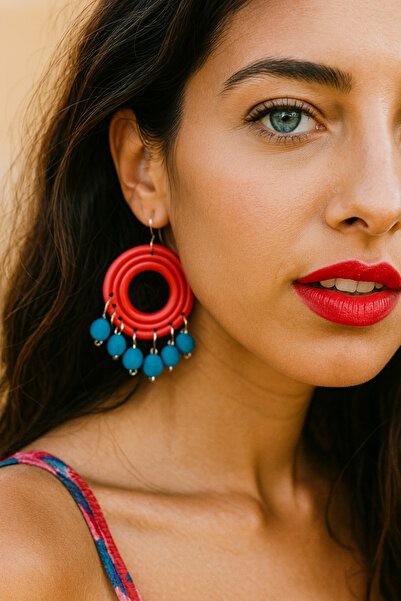 Lu Atelier Camila Red & Blue Handmade Summer Earrings – Lu Atelier