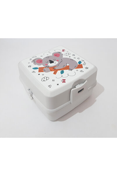 renkli çiçekler Lunch Box 13X13X9 cm Patterned Lunch Box Food Storage Container for School