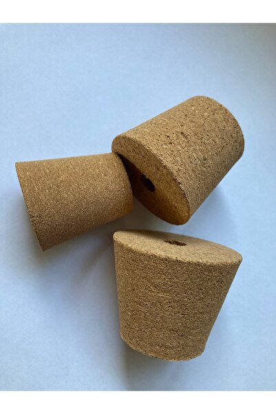 borayris 2 adet Delikli tıpa fermantasyon için 36x46 mm h40 delik çapı 9mm 10 lt su bidonu Hava kilidi içi