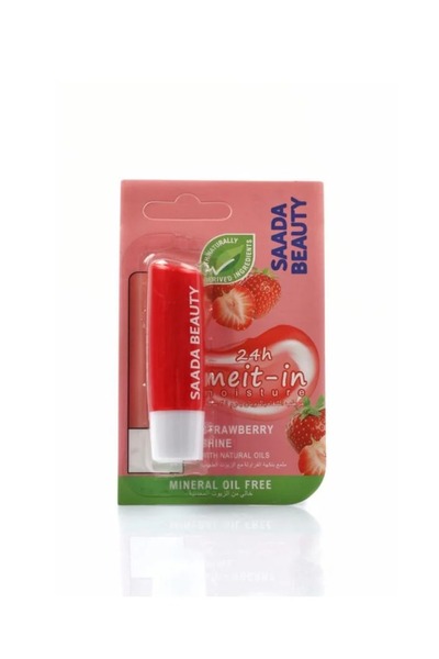 SAADA BEAUTY مرطب الشفاه الفراولة يدوم 24 ساعة سعادة بيوتي 4.8 ج
