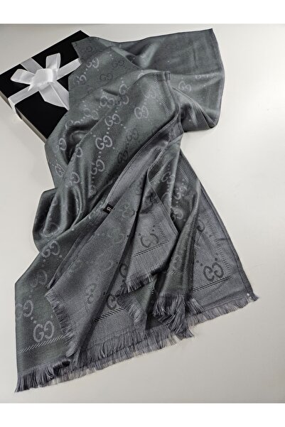 Webinay Home G Desen Çift Taraflı Kaşmir İpek Şal Cashmere Silk Shawl Hijab