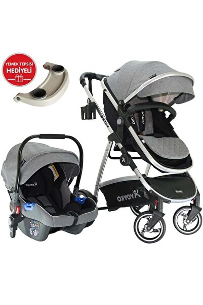 YOYKO City Travel Sistem Bebek Arabası 3 in 1 Gri Silver