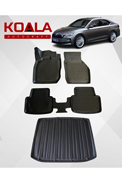 KoalaOtoTekstil Skoda Octavia (2021-SONRASI) Ile Uyumlu-Araca Özel Paspas ve Bagaj Havuzu