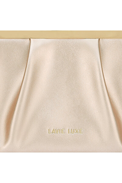 Lavie Luxe Women's Pleatz25 frame clutch (Rose Gold)