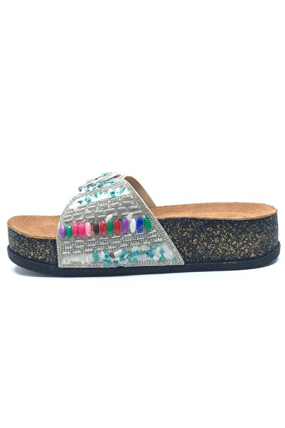 KCMN Feles Γυναικείες Παντόφλες με Μονό Πόρπη Σόλα Μανιτάρι Λεπτομερείς ΑΣΗΜΕΝΙΟ