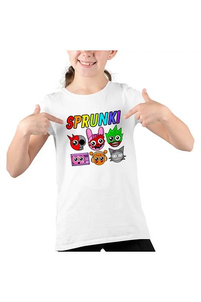 OEM Sprunki Horror Beats Kids Girls T-Shirt