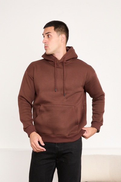 STOCX Hooded Basic Oversize Men's Sweatshirt