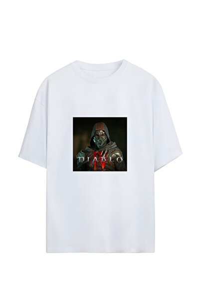 GraffTee تي شيرت ديابلو قطني كبير الحجم للجنسين