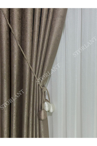 Storlant Glitter Background Curtain with Gilding Effect L 1/3 Tight Pleat L Accessory Gift L Single Wing