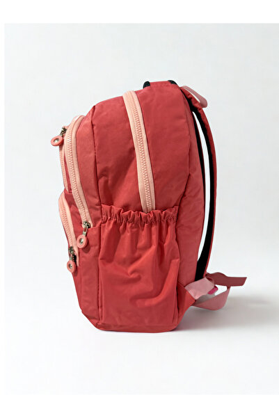 ROSSO Unisex Crinkle Waterproof Fabric Large Size Multi-Compartment School and Travel Backpack