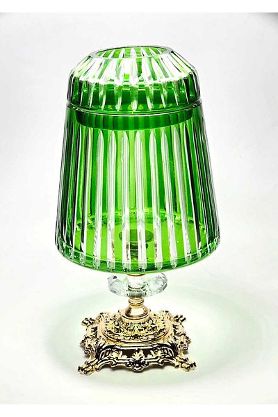 Kristal Market Handmade Cut Crystal Mercury Vertical Pattern Decorative Presentation Holder Indoor Napkin Holder