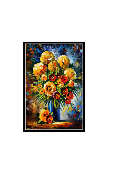 hazalshop Poster retro din lemn cu design floral 20x30 cm