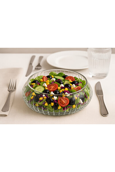 Kitchen Line Σετ με 2 γυάλινα μπολ σαλάτας |   Γυάλινο μπολ KARLA για κομψά σκεύη και παρουσίαση