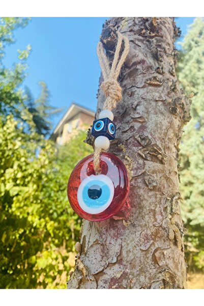 312 KONSEPT 5.5 cm Red Color Evil Eye Bead Evil Eye Rope Tree Ornament Gift