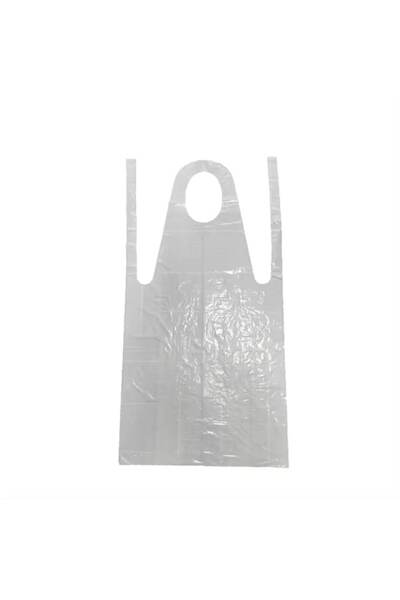 LYOBEST Disposable Waterproof Aprons made of HDPE, white-transparent, 71x120 cm, Set of 100 pieces