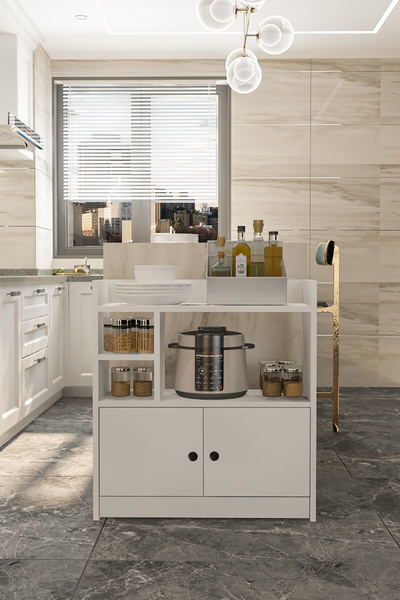 BlackSea Çok Amaçlı Dolap,Kahve Köşesi,Mutfak Dolabı,Portatif Minifix Kurulum