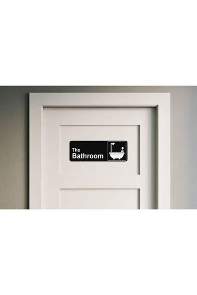 AlaSwan Banyo Kapısı Tabelası - Banyo Tabelası - Dekor Levha - Bathroom Sign ...