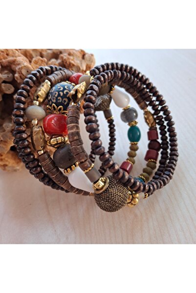 azra takı tasarım Handmade Hippie Style, Bohemian, Authentic Ethnic Helozene, Wrapped Women's Bracelet