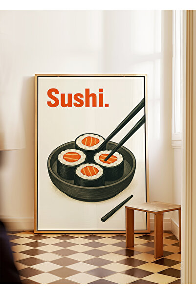 ARTHOUSECOLLECTIVE Poster cu ilustrație de sushi - 3 - Artă culinară japoneză...