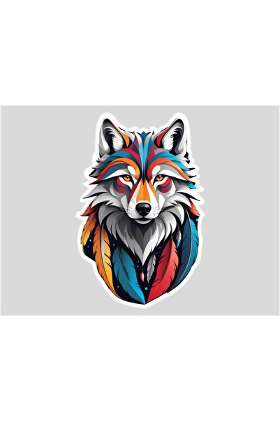 Altınuç Art Design 10x10 cm Kurt Sticker Araba Motor Kask Masa