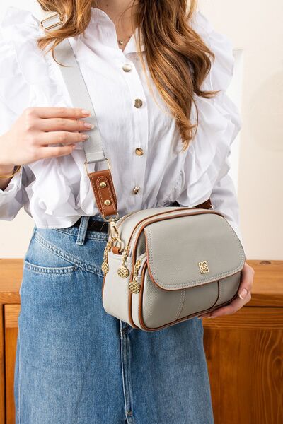 Çanta Trend 5 Compartment Long Strap Very Useful Soft Leather Crossbody and Shoulder Bag with Cover Detail 711