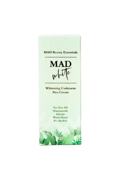 Mad beauty MAD White Whitening Underarm Deo Cream with Tea Tree Oil, Niacinamide, Arbutin & Witch Hazel 30g
