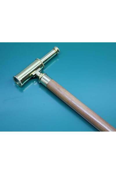 İstangül Butik Brass Binocular Walking Stick