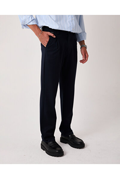 GAZAP Erkek Baggy Fit Beli Lastikli Rahat Pantolon Siyah
