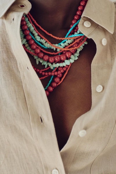 Twinssis Accessories Colorful Bead Brand Necklace