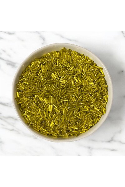 312 KONSEPT 50 جرام من الخرز الزجاجي الأخضر الليموني