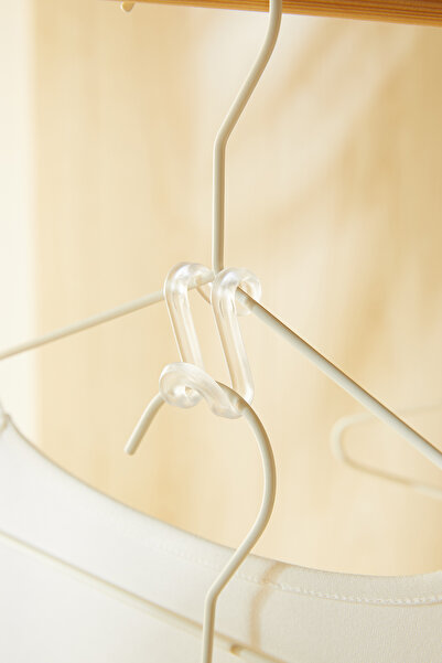 Ocean Home Textile 10'lu Şeffaf Akrilik Çok Amaçlı Askı Kancası Askı Aparatı 4x2.5x0.38