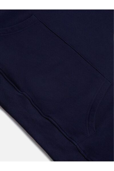 Mad&Calf Uniszex Teddy Cowboy nyomott mintás kapucnis polár oversize pulóver