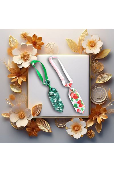 Lady Fify 2 Pack Adjustable Fruit Pattern Colorful Tie for Cat and Dog