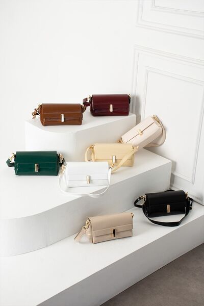 Çanta Trend 3 Compartment Double Strap Lined Shoulder Bag Very Useful and Stylish 707