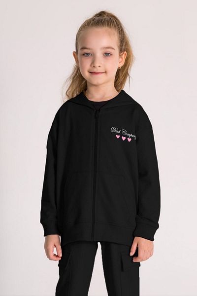 HAUSEkids 3-8 Years Happy Colors Girl's Cardigan-Black