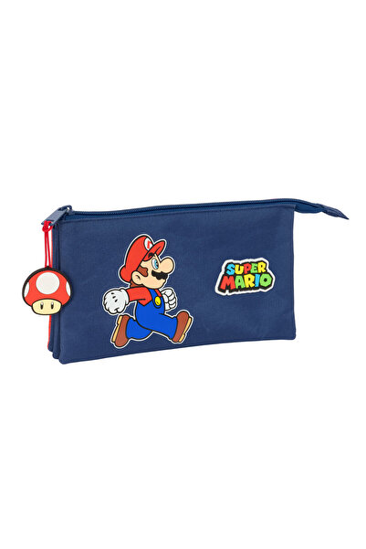 Super mario Geantă triplă Super Mario Trick Roșu Albastru închis 22 x 12 x 3 cm
