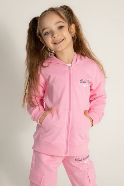 HAUSEkids 3-8 Years Happy Colors Girl's Cardigan-Pink