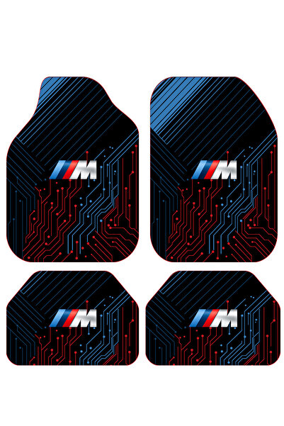 Carmine Carpet Bmw Desen Dijital Baskılı Her Araca Uyumlu Yıkanabilir Oto Pas...